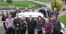 Suzuki Ignis wins Northern Group's Car of the Year Award - Julie Marshall, chair of the Northern Group, presents the miner’s lamp to Alun Parry. Also pictured are members of the Northern Group.