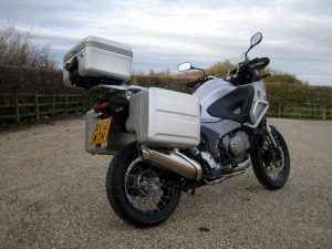 Honda Crosstourer road test - luggage boxes make it a practical machine.