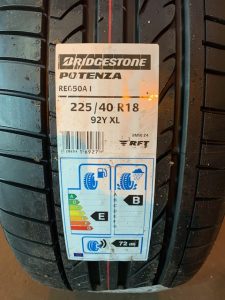 Bridgestone Potenza tyre label 