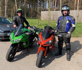 Kawasaki bikes on tour