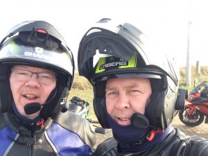 Dave and Steve - ready for their next two-wheeled adventure.