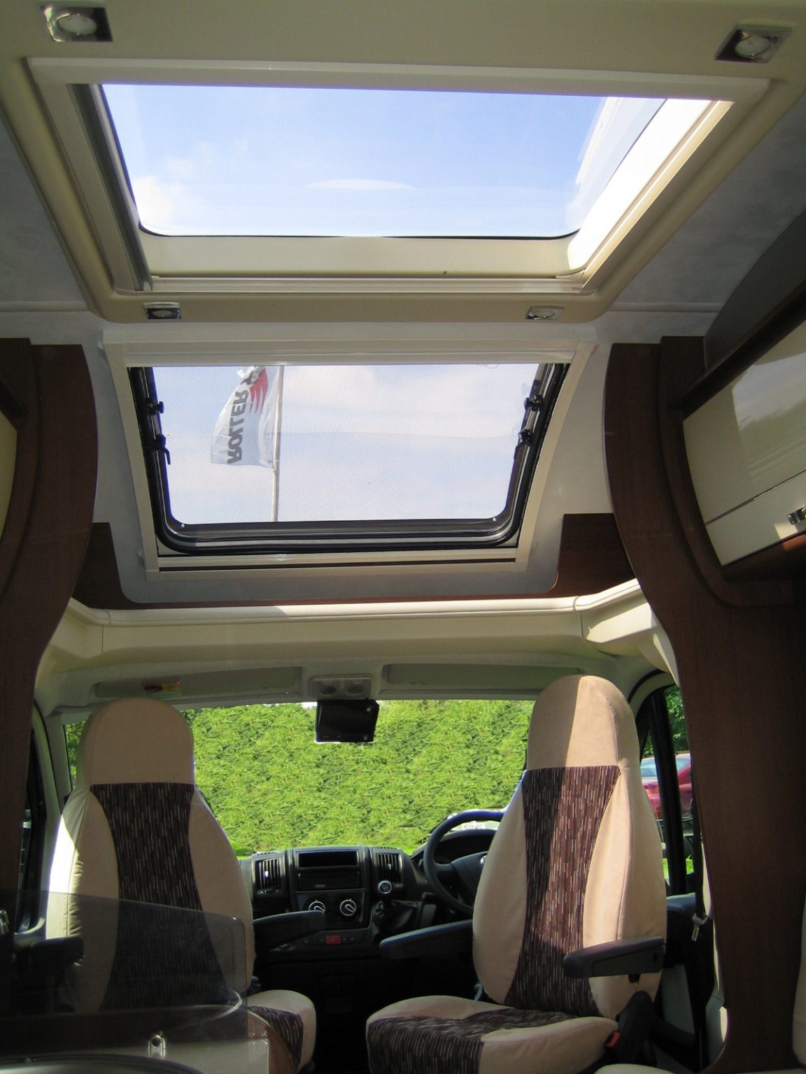 A Roller Team motorhome featuring the panoramic roof and Sky Dome